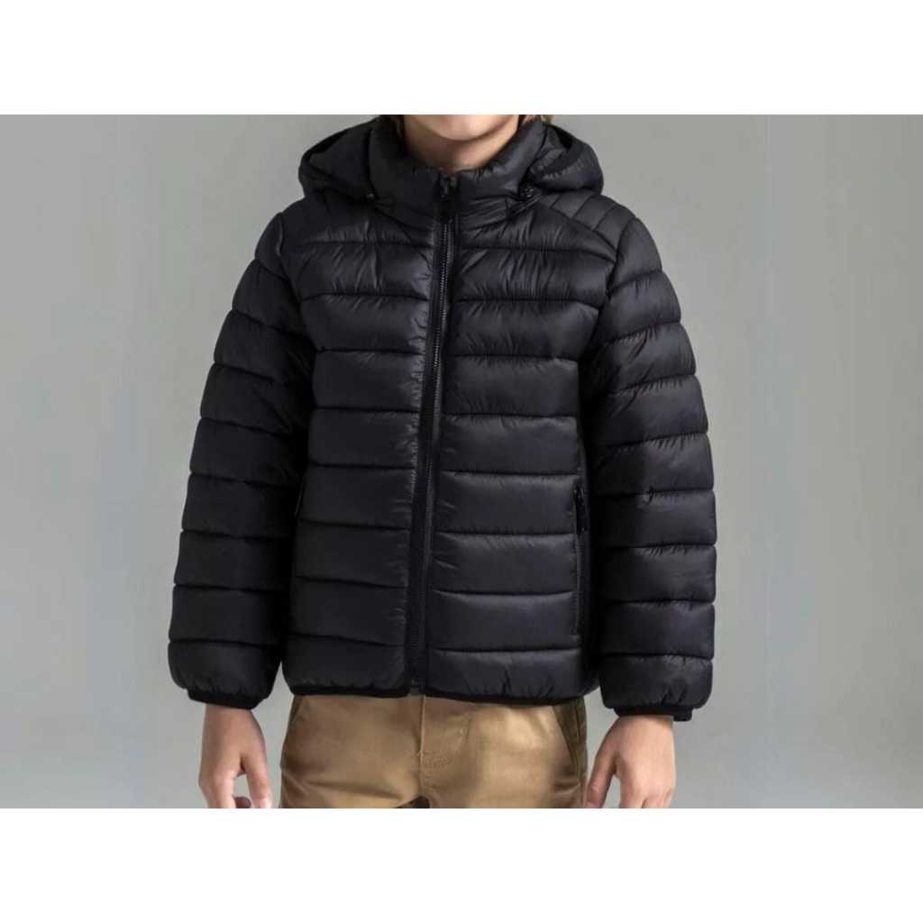Casaco Bobojaco infantil casual com capuz ajuste regular para meninos manga comprida com bolsos