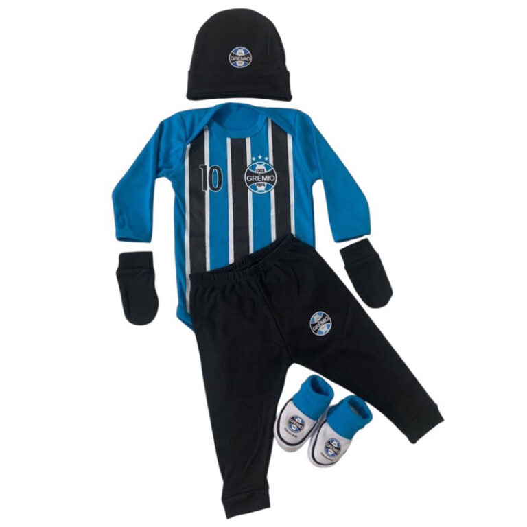 kit 5 peças bebê times temáticos inverno infant