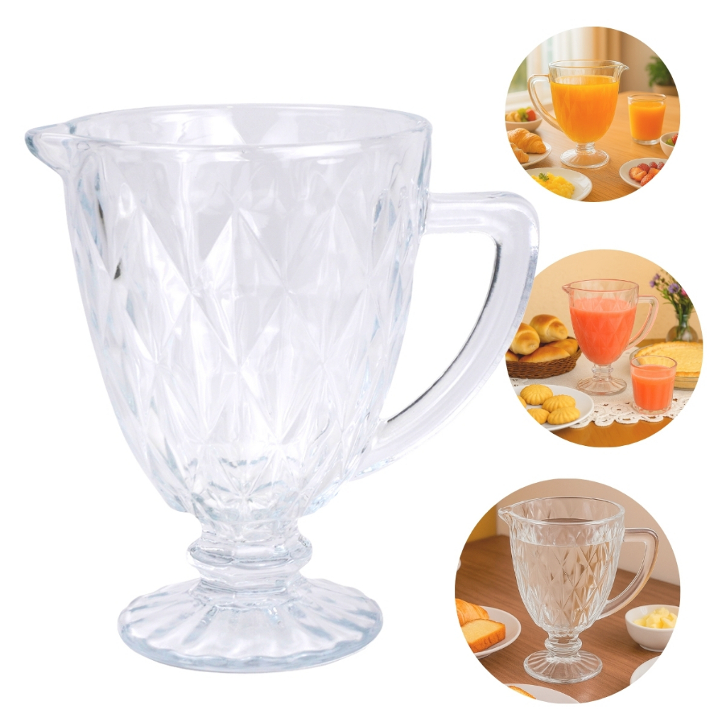 Jarra de Suco 1,2 Litros Cristal Ecológico Diamond Transparente – Bela Flor