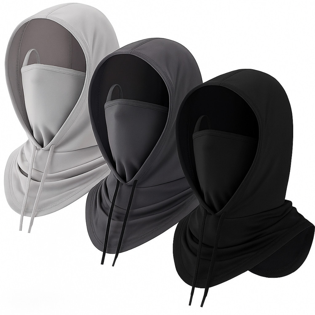 Máscara de Seda 45x40cm UV Protetor Bandana Todas Estações Do Ano Unissex Blindagem Facial P.HQ