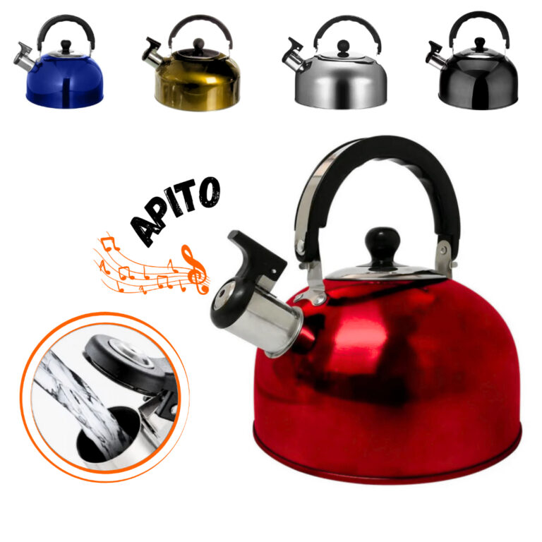 Chaleira Inox com Apito Ferve Rápido Fogão Gás 