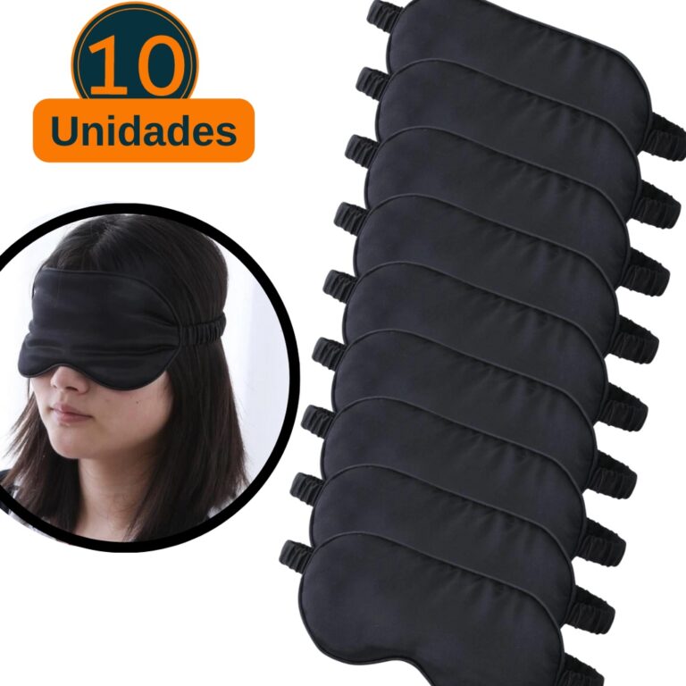 Kit 10 Unidades Mascara Tapa Olho de Dormir Descan