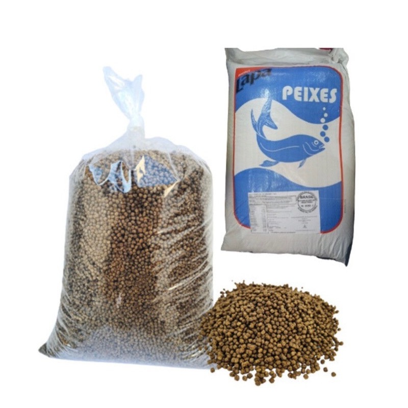 Até 5Kg Ração Peixe Média 5mm Engorda/Crescimento – Peixe Tilapia, Carpa – 28% Proteína