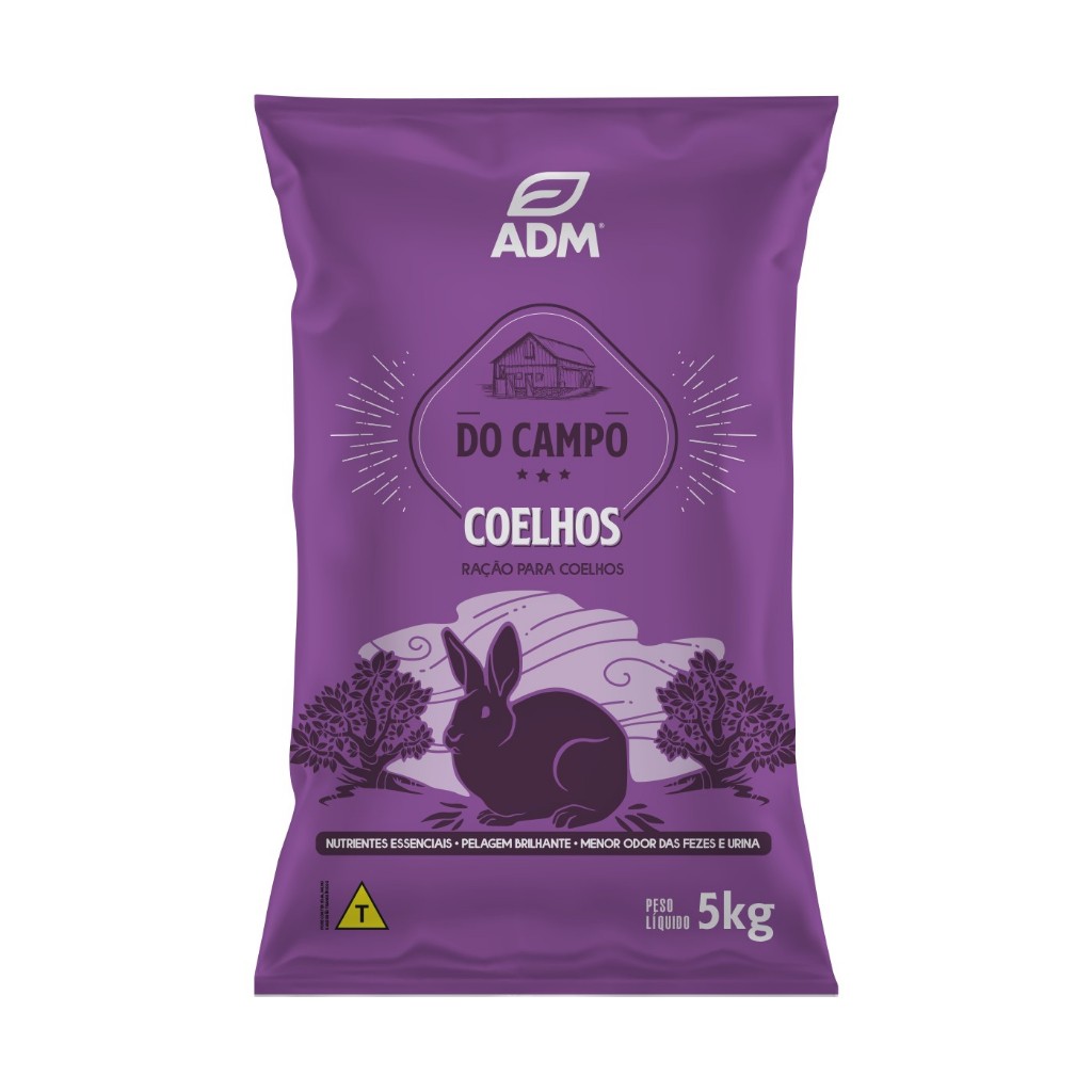 Ração Natural Adm Presence Para Coelhos Reduz Odor De Fezes 5kg