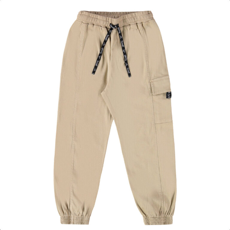 Calça Cargo Juvenil Menino Creme 10/14 Glinny 328