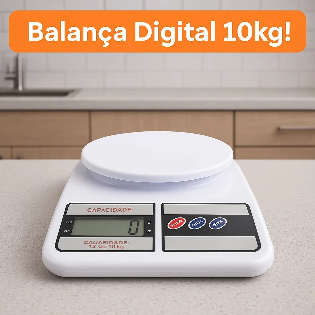 Balança de Alimentos Digital De Precisão 10kg Para Cozinha, Nutrição E Dieta