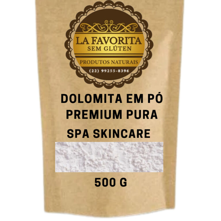 Dolomita em pó para mascará facial e couro cabel