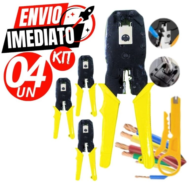 Jogo 04 Alicate Crimpador Desencapador Cortador de