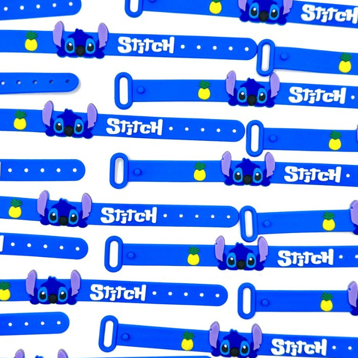 Pulseira Stitch10un Lembrancinha Emborrachado Fest