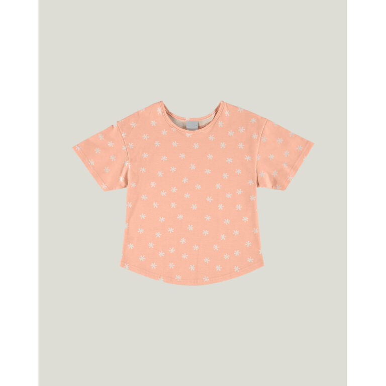 Blusa Infantil Menina Mullet Flores Em Algodão Or