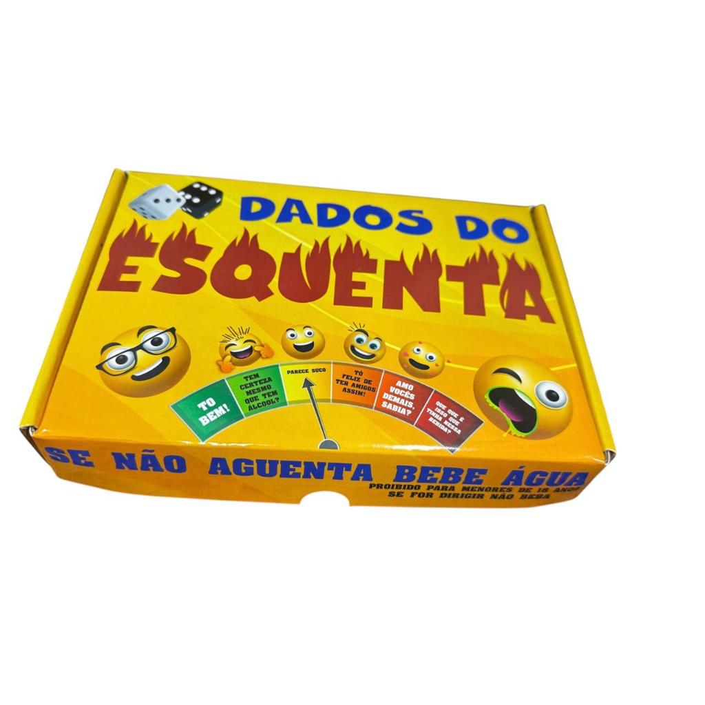 Jogo de bebidas  e Drink com shot, dados e  tabuleiro esquenta amigos sedução, leveouHot2em1