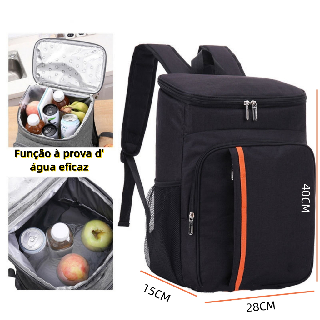Mochila Térmica 20L para Cervejas e Bebidas Resfriamento de Longa Duração Impermeável Praia Acampame