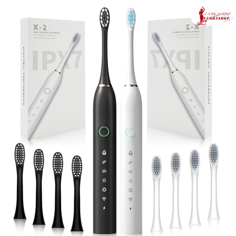 Escova de Dentes Elétrica IPX7 com 4 Cabeças de 