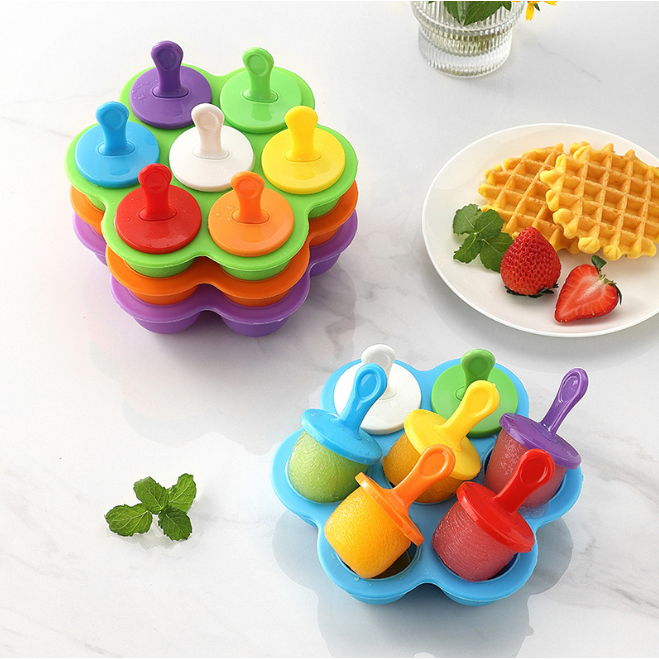 forminha para Picolés infantil com 7 Cavidades De
