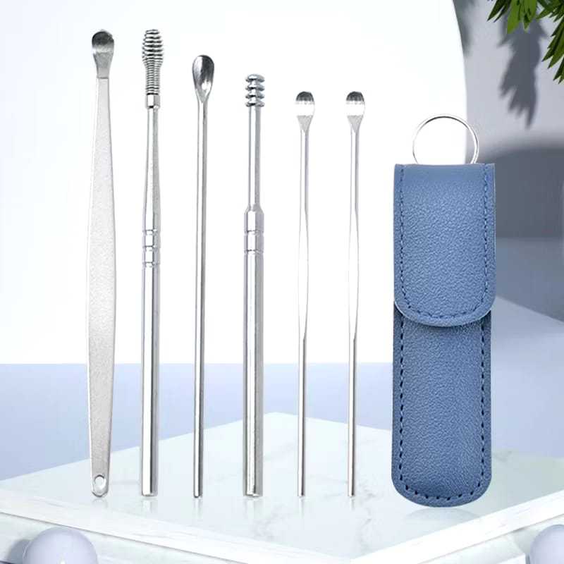 Kit Cotonete Removedor de Cera Limpeza Ouvidos com Bolsinha