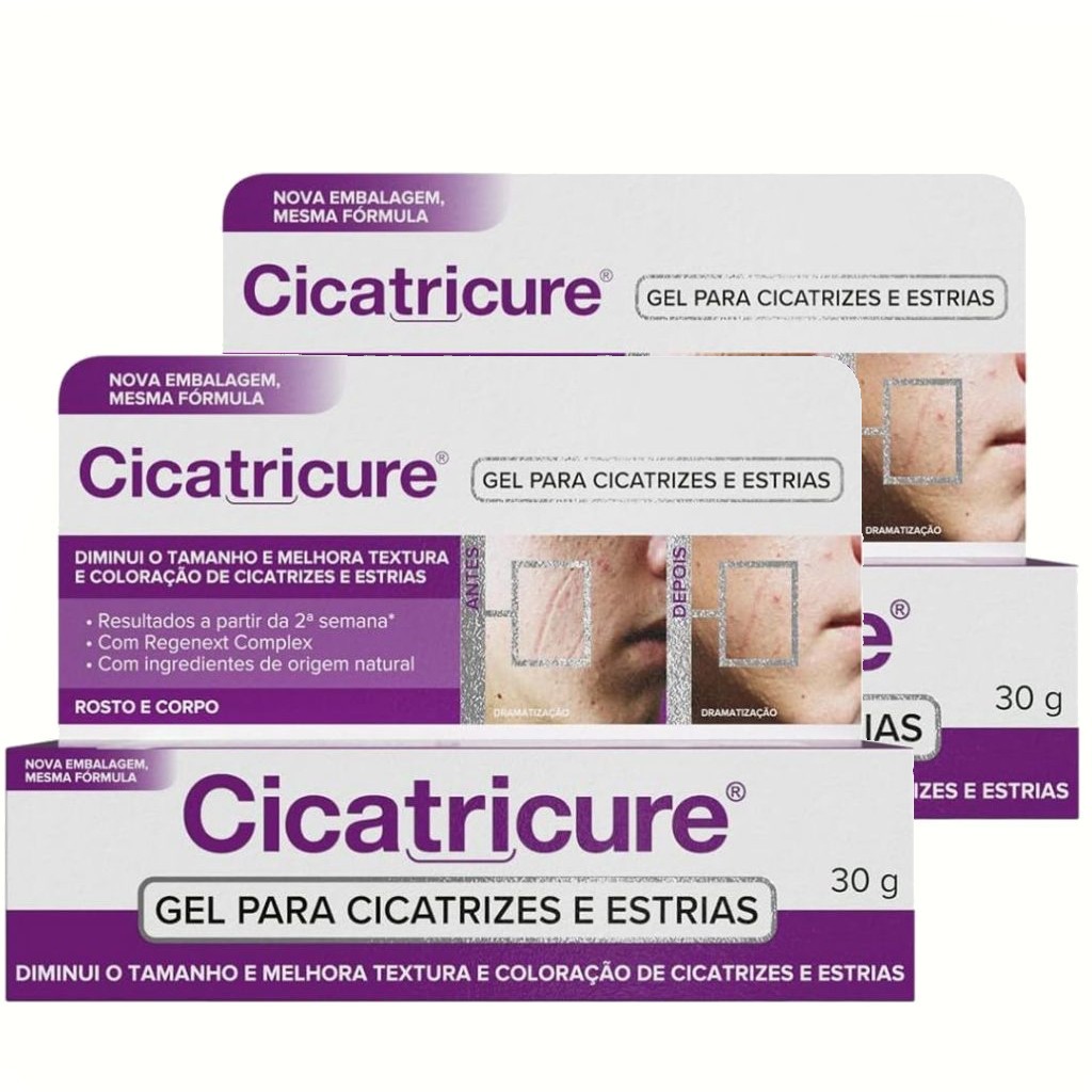 Kit 2x Gel Para Reduzir Cicatrizes e Estrias Cicatricure 30g