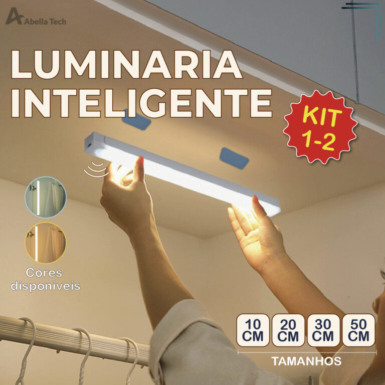 Kit 2 Smart Luminária Inteligente Ultra LED com s