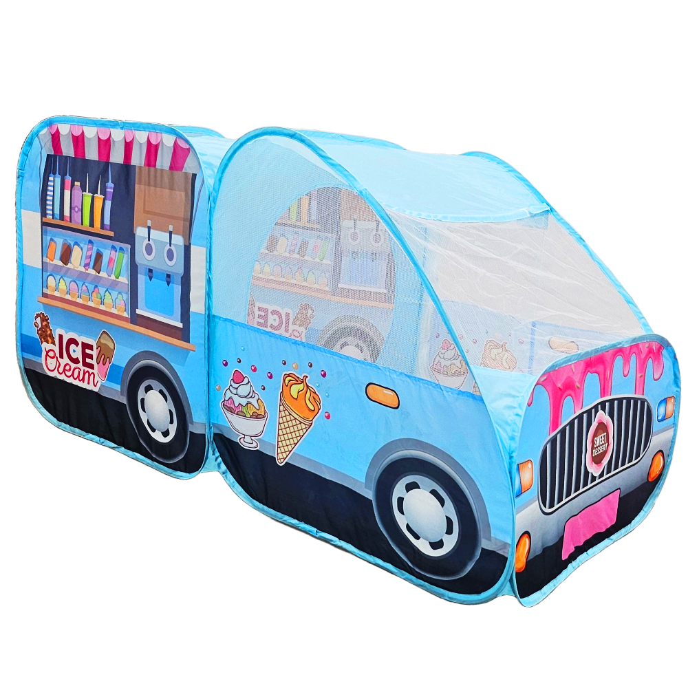 Barraca infantil Tenda Caminhão De Sorvete – Poliester AntiAlérgico – 140cm Largura – Auto montáve