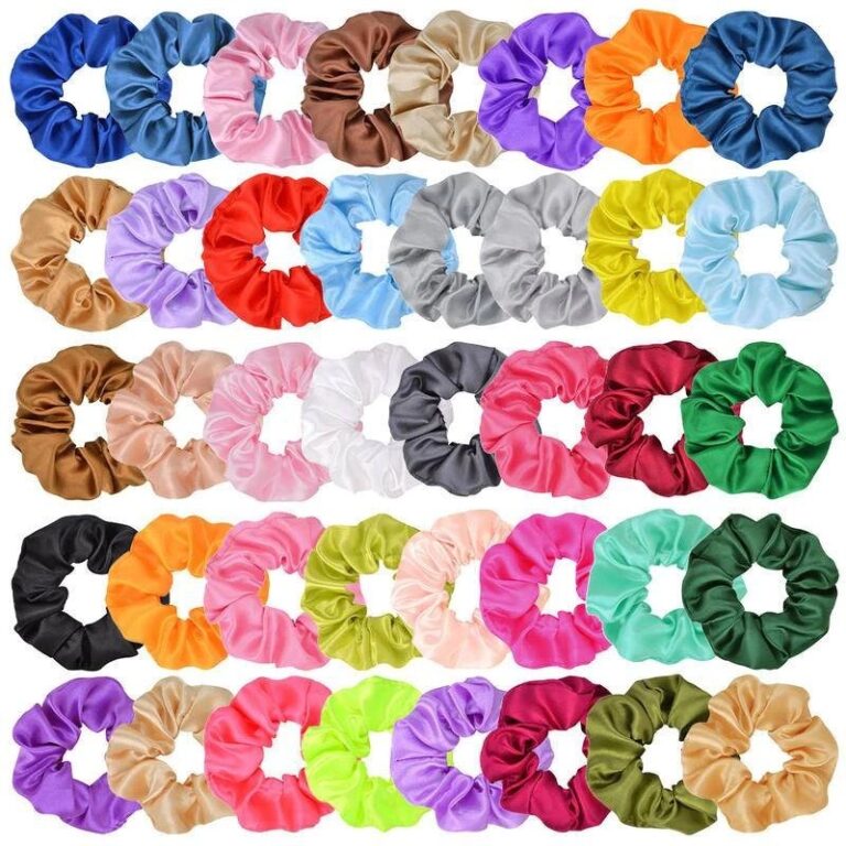 Kit Com 36 unid Xuxinha De Cetim  Scrunchies Laço