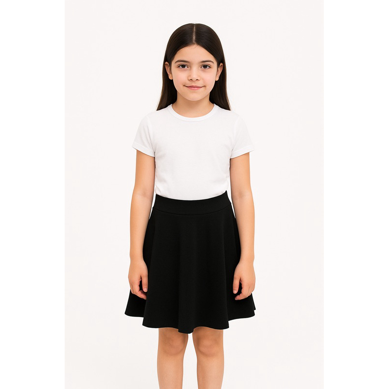 Saia Menina Infantil Suplex Moda Elegante Casual Confortável