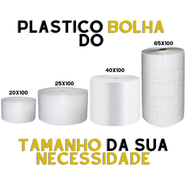 Plástico Bolha 100 METROS  E-Commerce 25 micras &