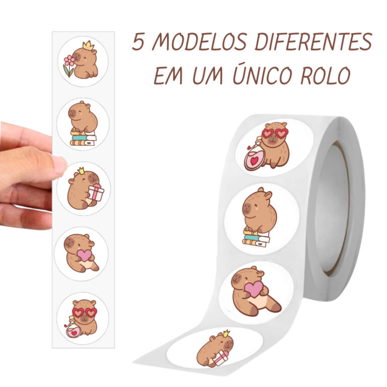 250 Adesivos Fofos de Capivaras | Papelaria Kawaii