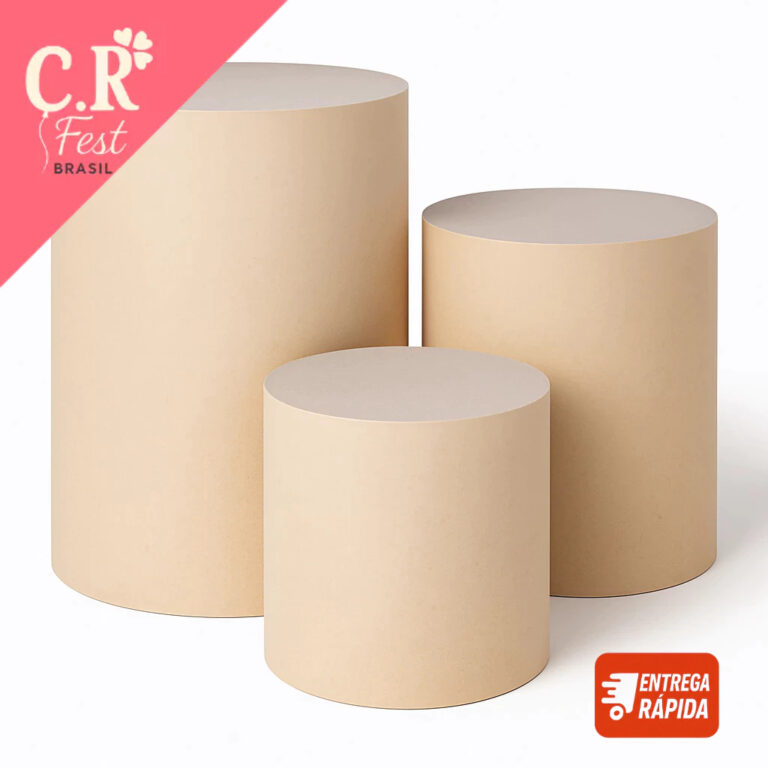 Kit Completo Festa MDF  Painel Redondo + Trio de C
