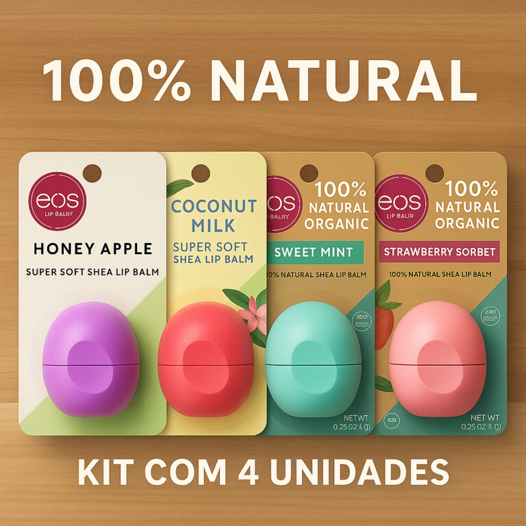 Kit 4 Hidratante Labial EOS | Kit com 4 unidades |
