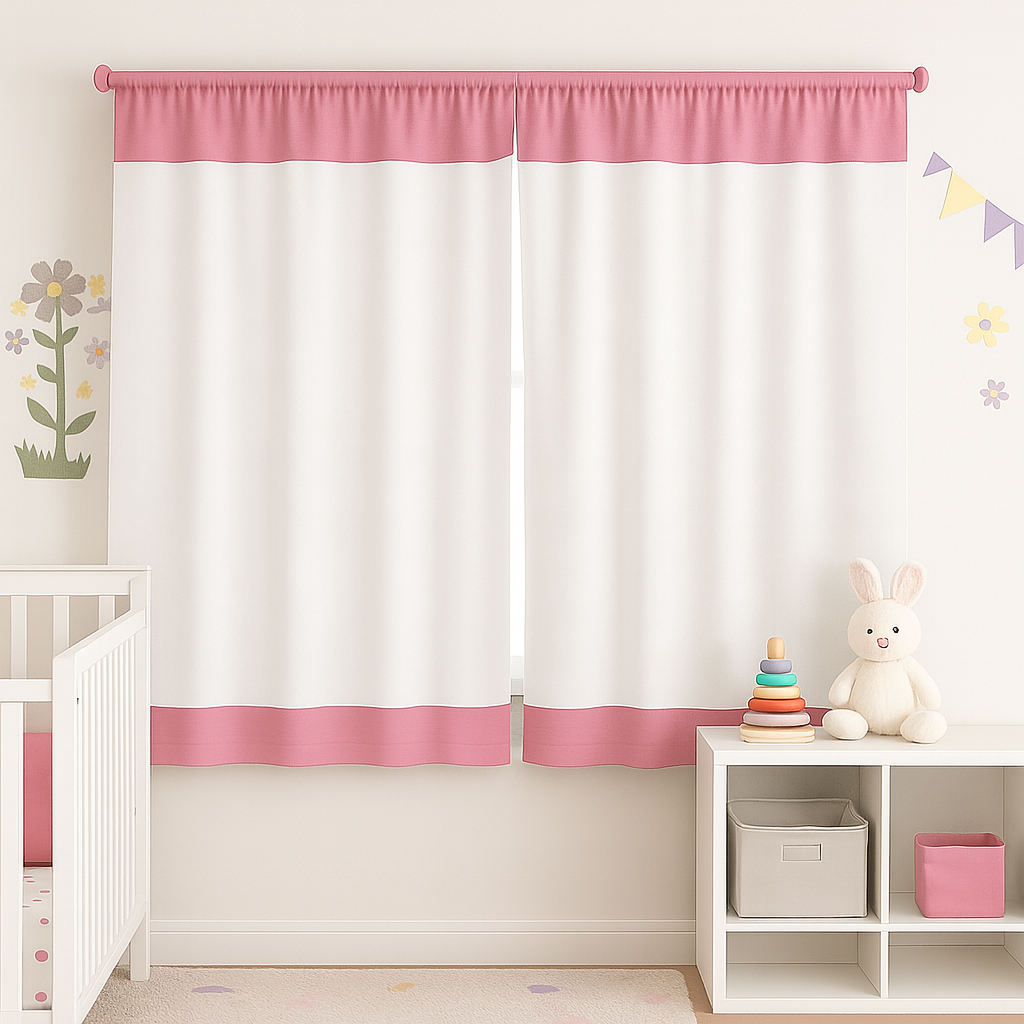 Cortina quarto infantil bebê delicada menino menina