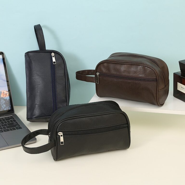 Necessaire para Viagem de Couro Bolsa Bolsa Maquia