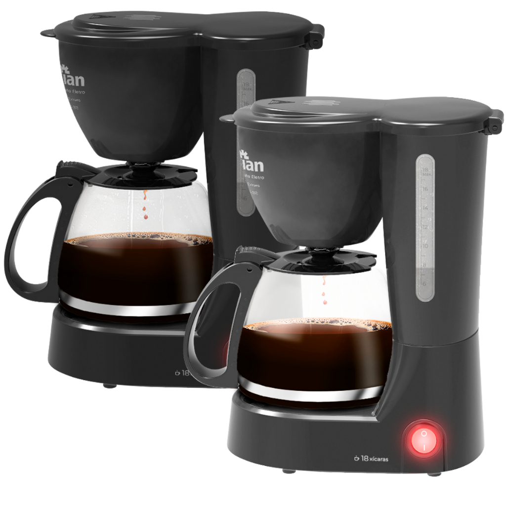 Cafeteira Elétrica Café Jarra De Vidro Café 18 Xicaras 600ml com Filtro Permanente Removível 650W