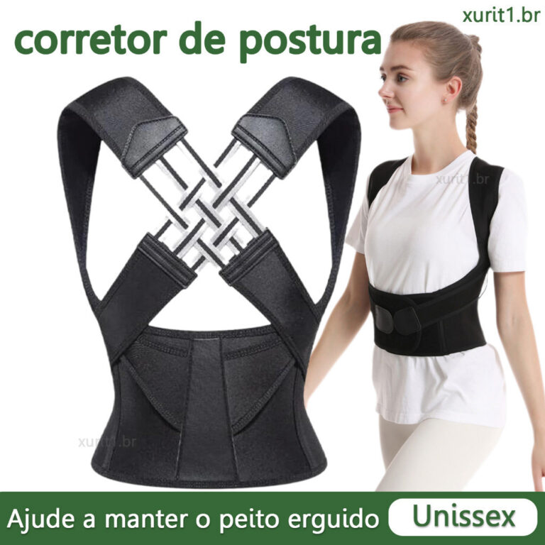Cinta Corretor Postural Magnético Unissex Dor Aju