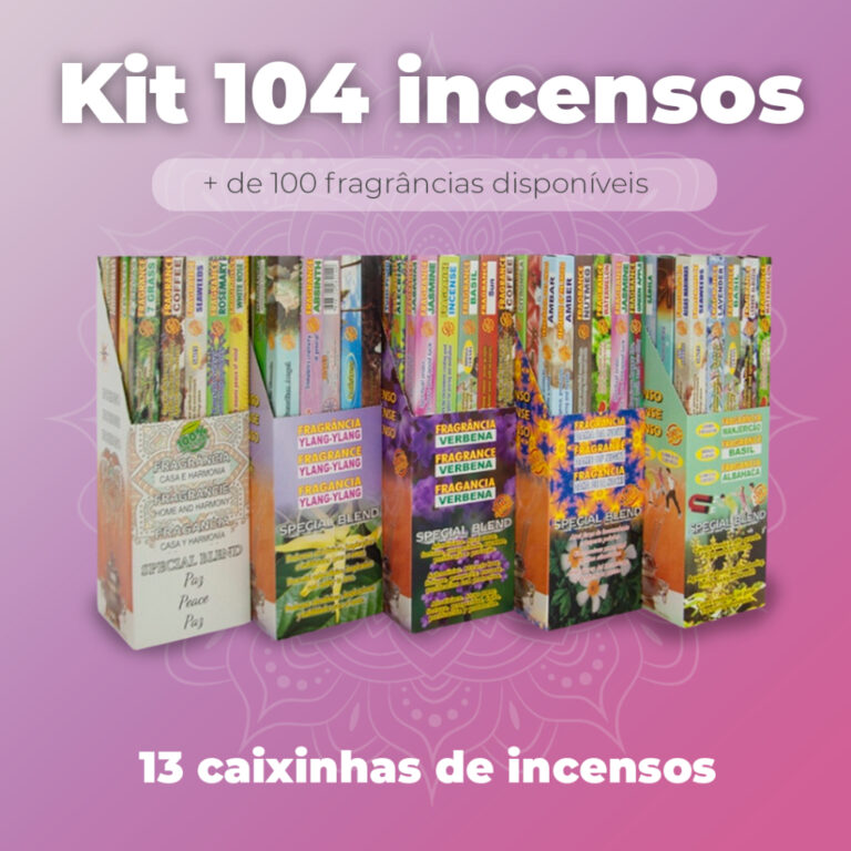 Incenso 100% Natural – Caixa com 104 Varetas