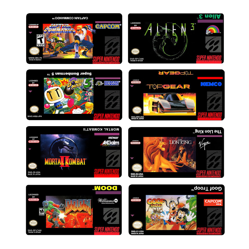 Lote De Labels Adesivas Para Fita Super Nintendo 10 Unidades