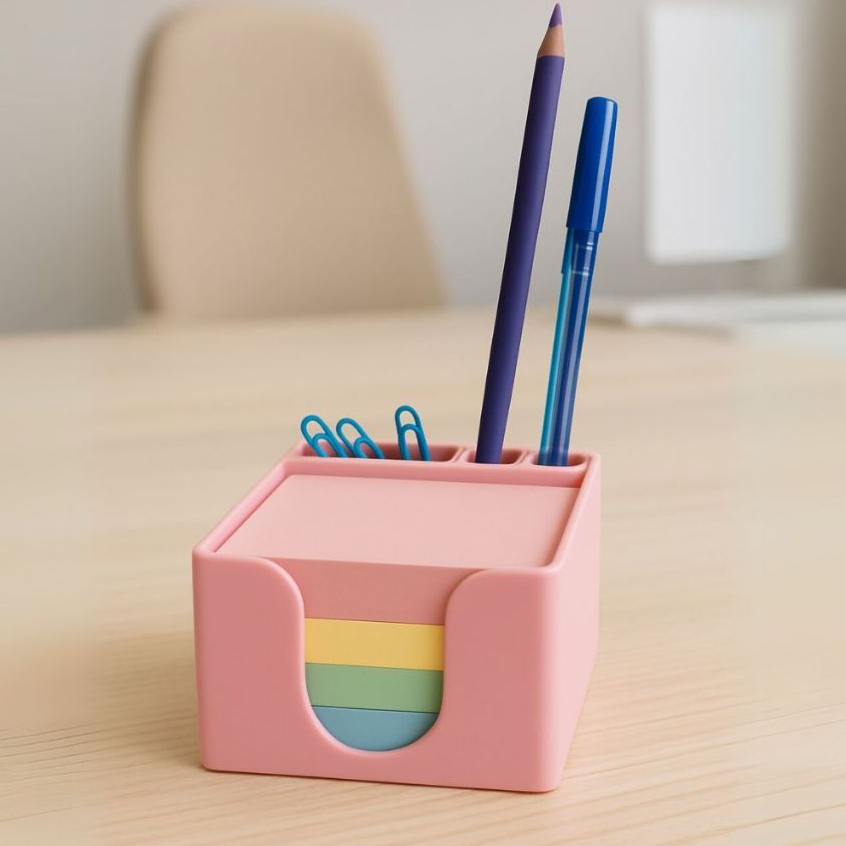 Bloco de Anotação com Suporte Papel Escrever Escritório Escolar Colorido Recados Lembretes