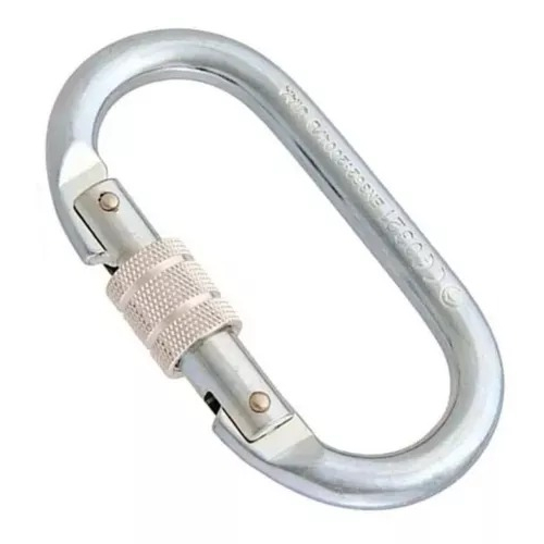 Mosquetão Oval 25kn – Trava em rosca,Aço,r