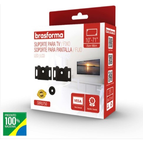 Suporte Brasforma Fixo Universal, Smart TV de 10 a