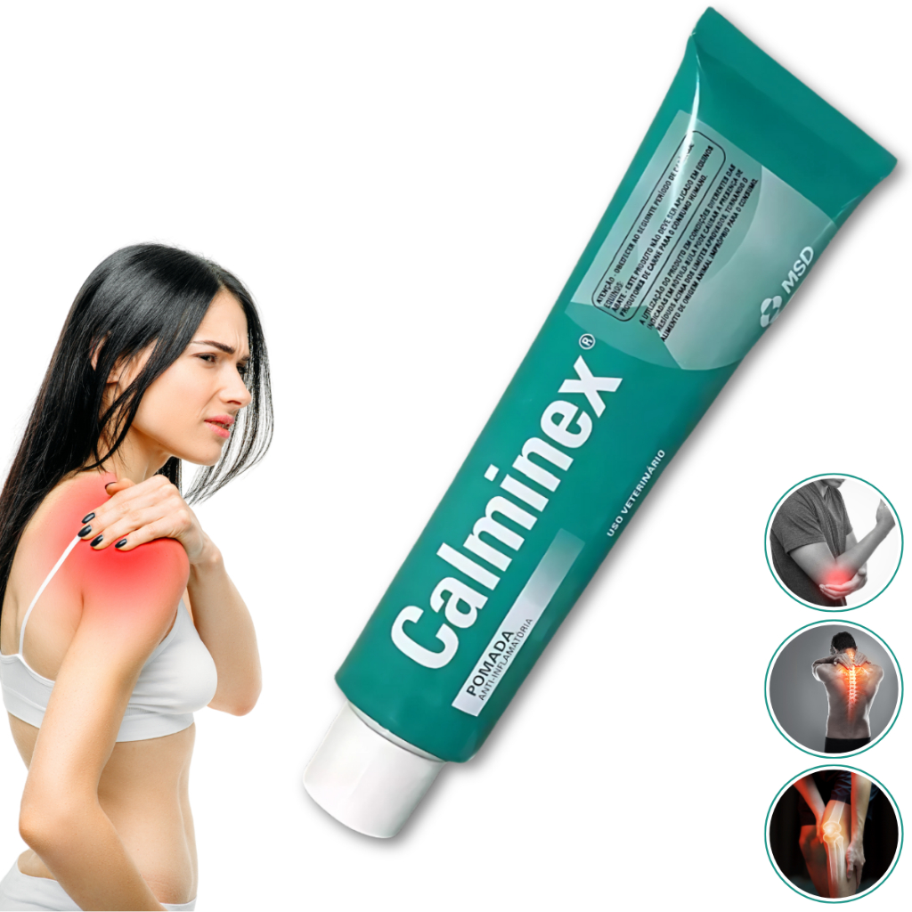Calminex Pomada Anti-inflamatória para Dores Musculares e Pancadas 30g – MSD – Alívio Imediato