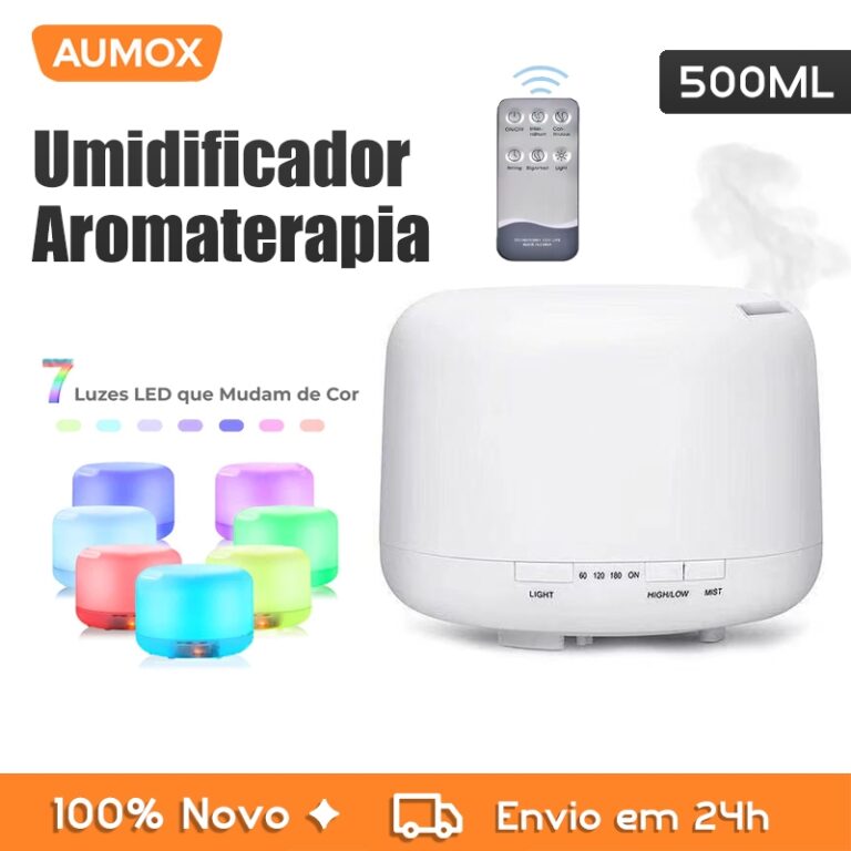 Umidificador Difusor Aromatizador 500ml Ultrassôn
