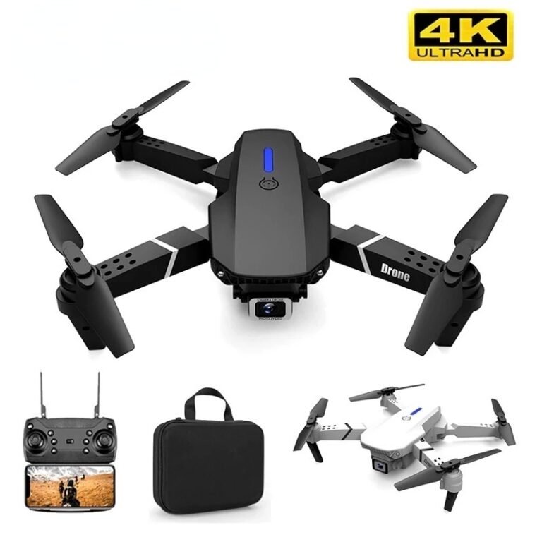 Drone E88 PRO Camera 4K Com 1 Bateria WI-FI PRETO 