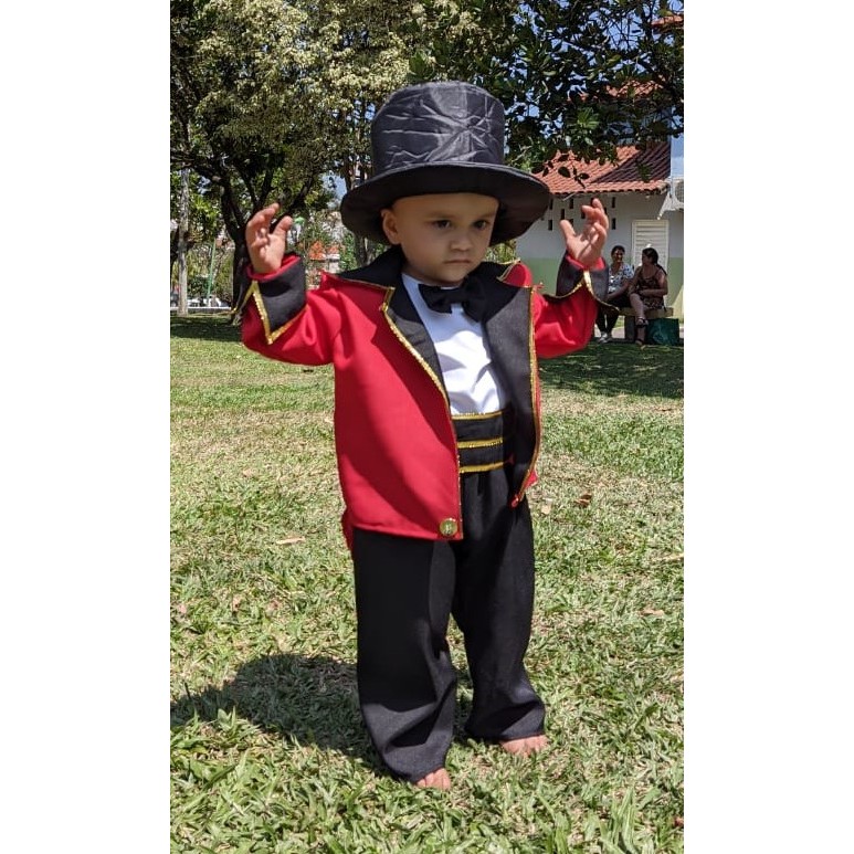 Fantasia Mágico Vermelho 1 a 2 anos Aniversário Festa Escola