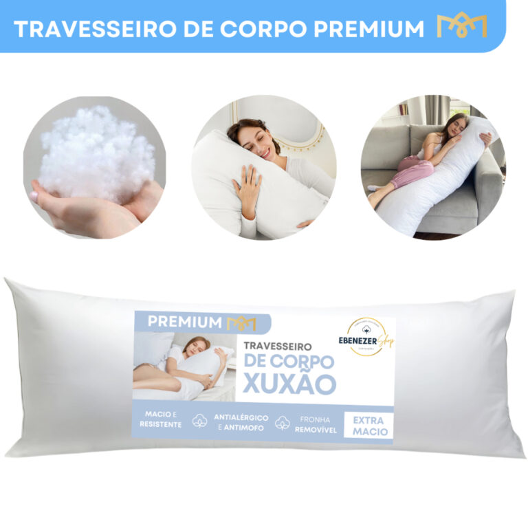 Travesseiro Corpo Xuxão Fibra Siliconada Antialé