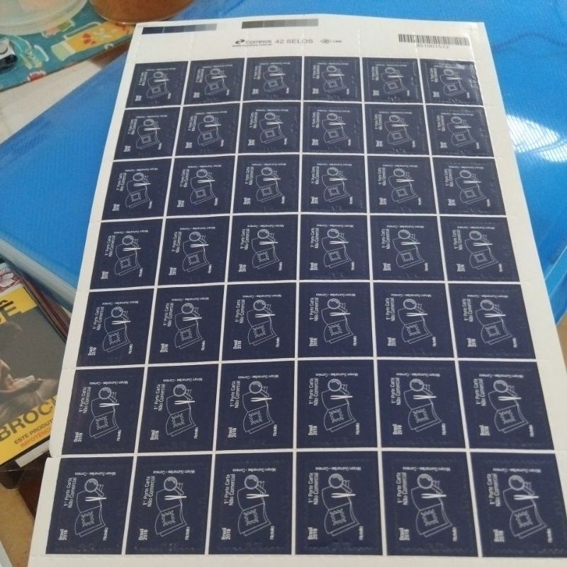 20 selos de primeiro porte Azul