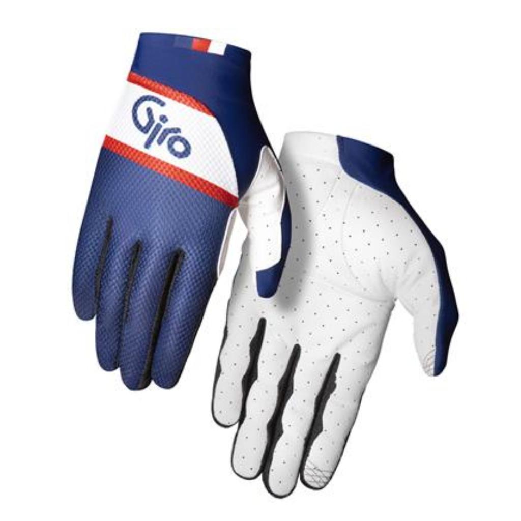 Luva Bike Ciclismo Giro Trixter Azul/Branco Tamanho M