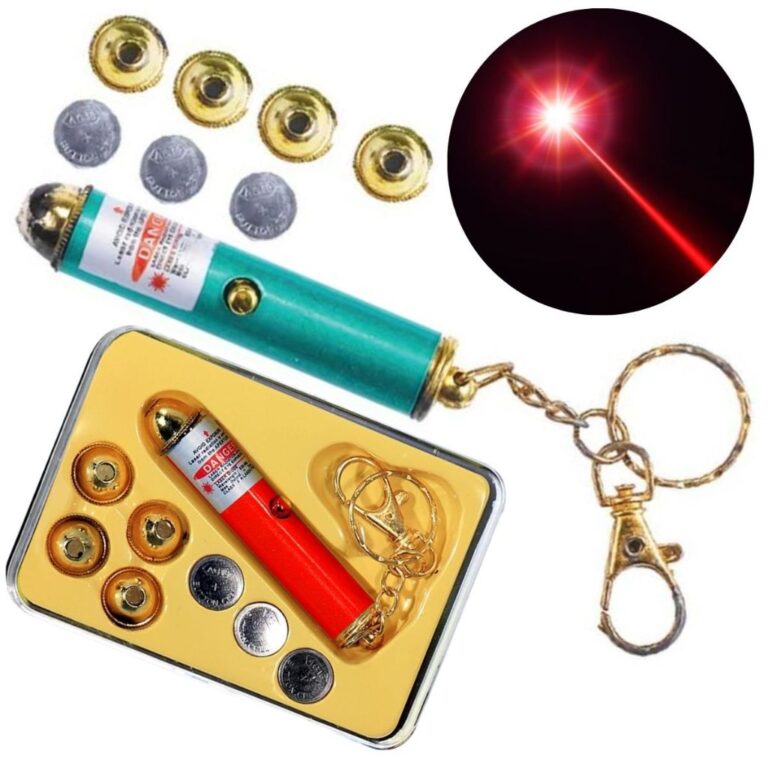 CHAVEIRO LASER LUZ VERMELHA C/ 4 PONTAS ART HOUSE 