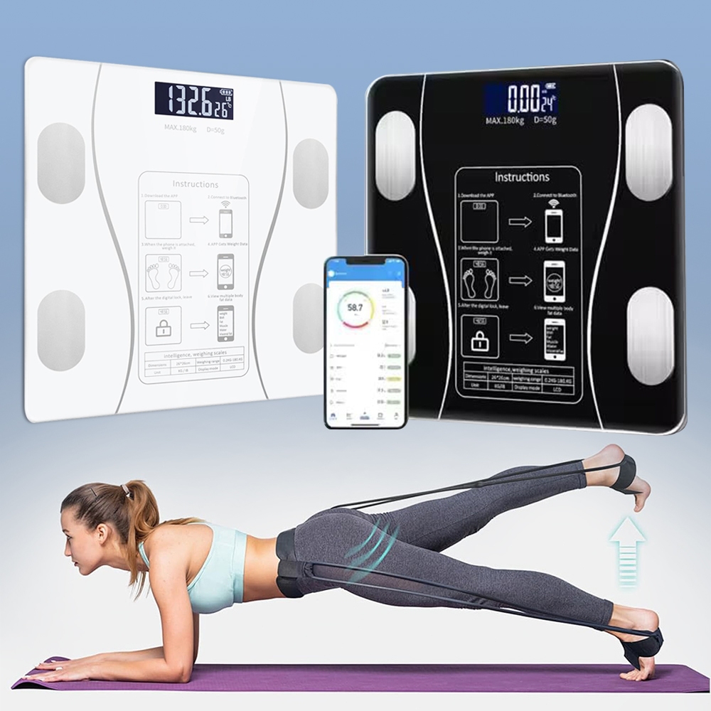 Balança Bioimpedancia Digital Bluetooth Corporal e análise de umidade humana até 180kg
