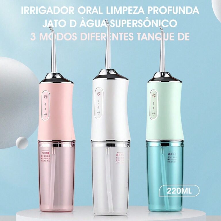 Irrigador Bucal USB Multifuncional 3 em 1 Jato Ág