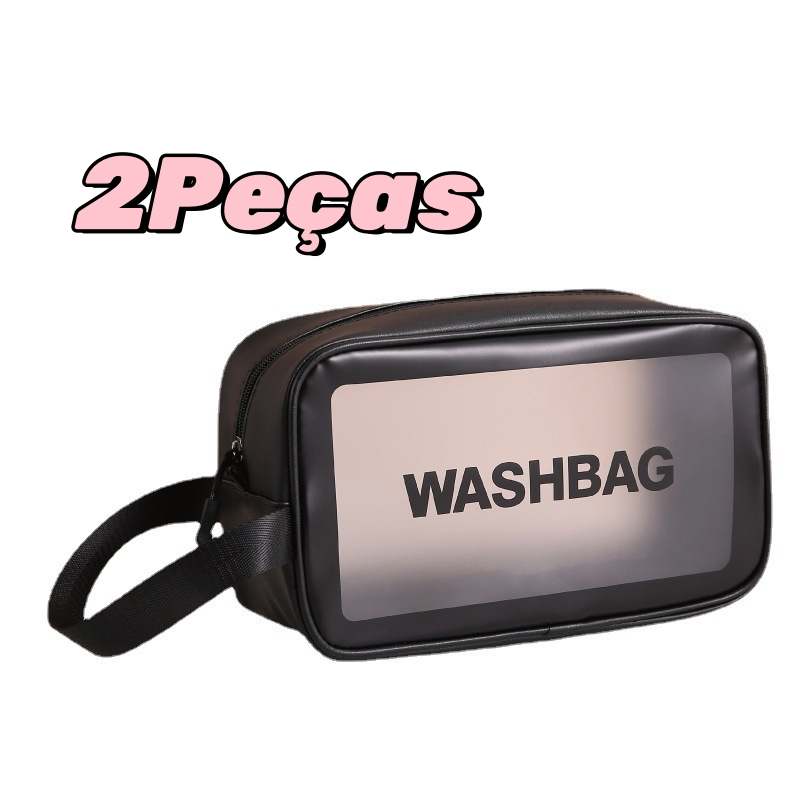 2 Kit Tamanho médio Bolsa Nécessaire De Maquiagem Portátil Para Viagem Portátil à Prova dágua Bolsas