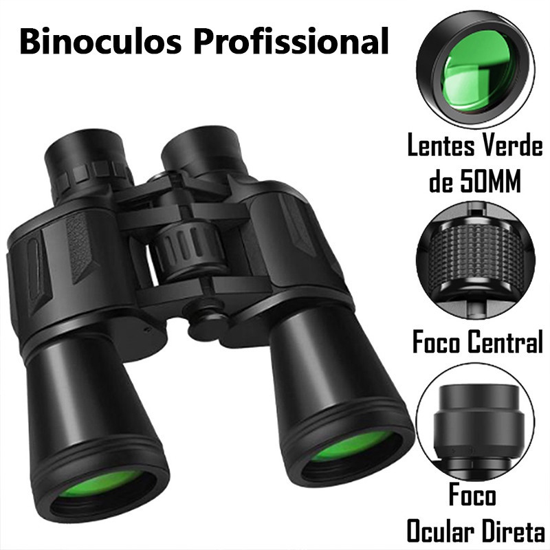 Binoculos Profissional 20×50 Emborrachado Longo Alcance 10KM