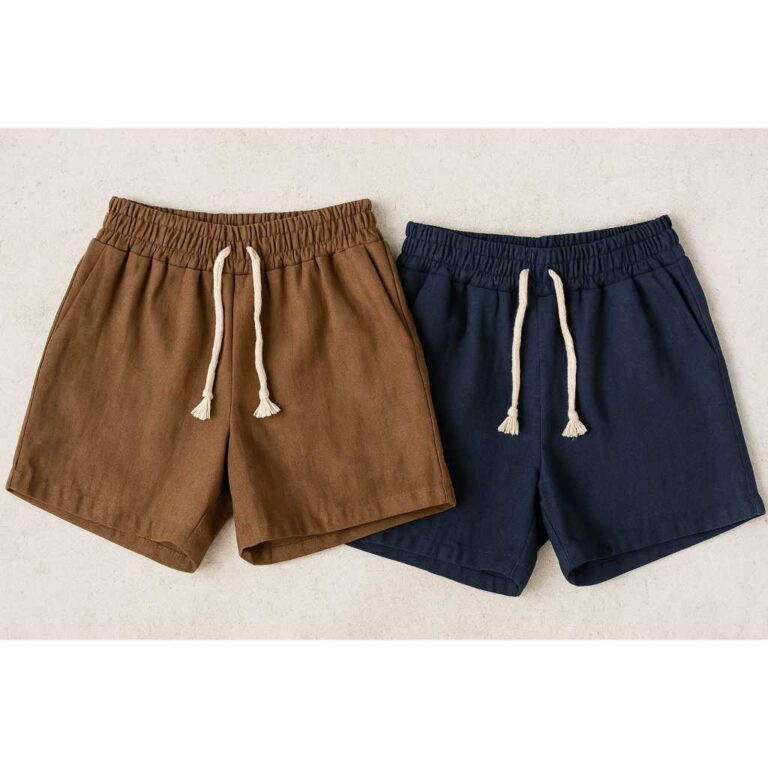 Kit 2 bermudas mauricinho em linho infantil 1,2,4,